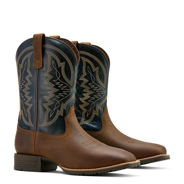 Ariat Mens Hybrid Ranchwork H2O Tavern Taupe Dark Denim 10061232 - Pair View