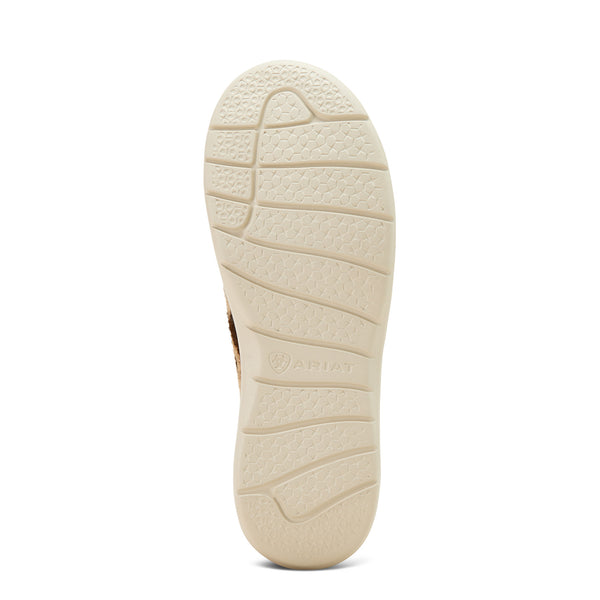 Ariat Womens Hilo Tan And White Brindle Hair On Dark Tan 10061345 - Sole View