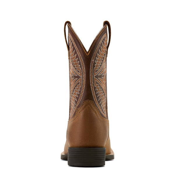 Ariat Youth Ruidoso Pearl Chocolate Brown - heel detail