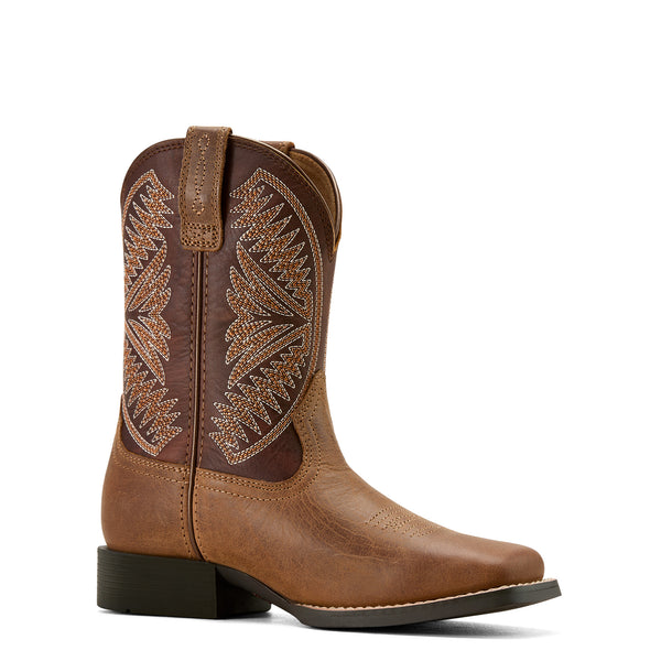 Ariat Yth Ruidoso Pearl / Chocolate Brown - View 4