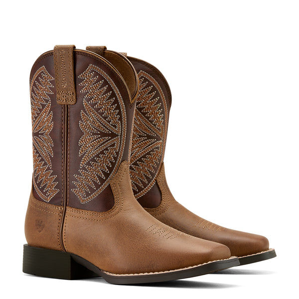 Ariat Yth Ruidoso Pearl / Chocolate Brown - View 3