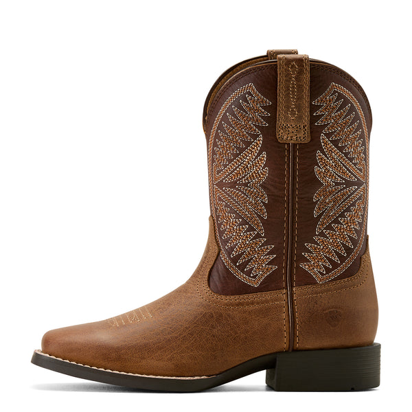 Ariat Yth Ruidoso Pearl / Chocolate Brown - View 2