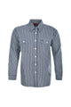 Thomas Cook Men's Winton Long Sleeve Shirt in Dark Navy – detail view