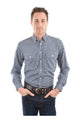 Thomas Cook Men's Winton Long Sleeve Shirt in Dark Navy – front view