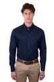 MENS CALLUM TAILORED LS SHIRT - Navy- Size XS