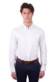 MENS CALLUM TAILORED LS SHIRT - White- Size XS