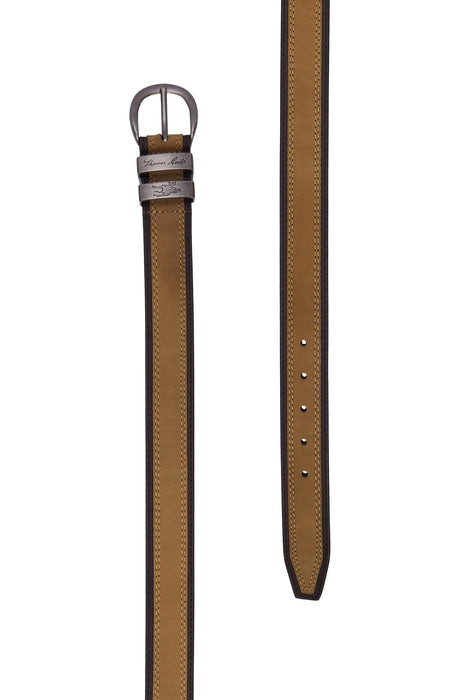Thomas Cook Stanley Belt, camel/chocolate - detail
