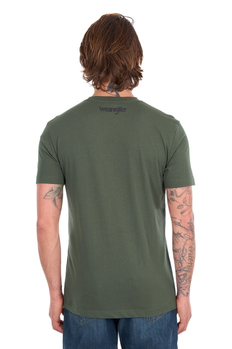 Wrangler Men’s Jay Short Sleeve Tee, cypress - back