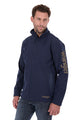 MENS LOGO SOFTSHELL JACKET - Navy- front