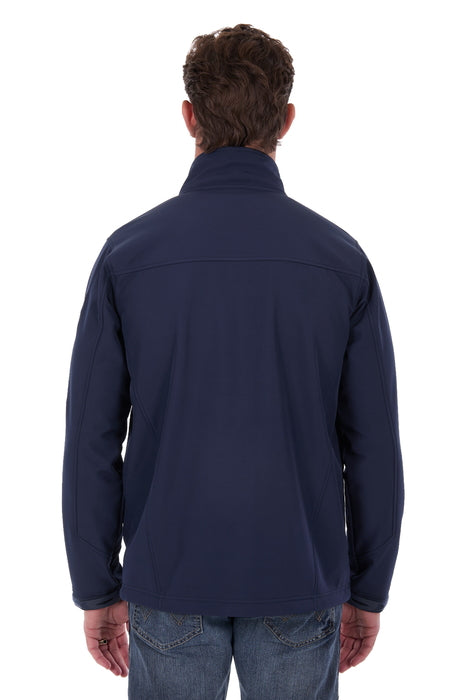 MENS LOGO SOFTSHELL JACKET - Navy- back