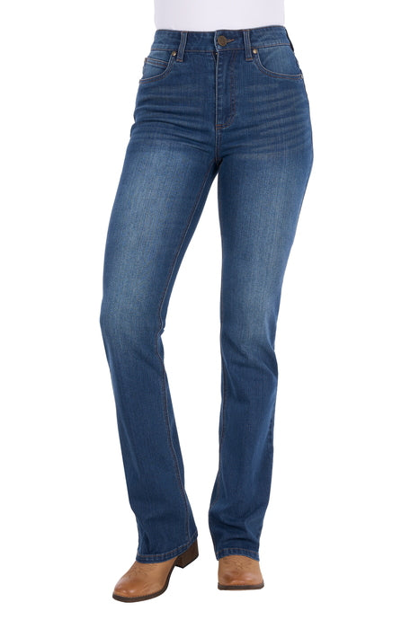 Wrangler Women’s Etta High Rise Boot Cut Jean - Bailey - 34L - front