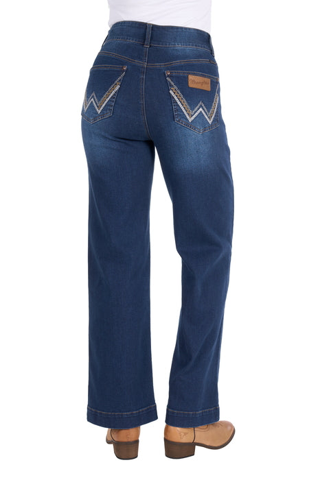 Wrangler Women’s Chloe High Rise Wide Leg Jean - 30L - back