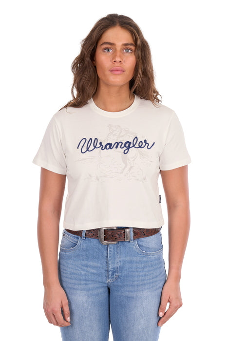 Wrangler Women's Cindy Crop Short Sleeve Tee - front