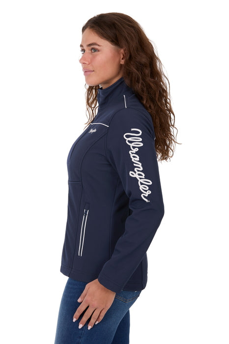 XCP2600900 Wrangler Women's Logo Softshell Jacket - Navy - side