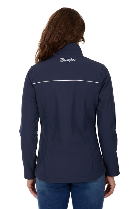 XCP2600900 Wrangler Women's Logo Softshell Jacket - Navy - back